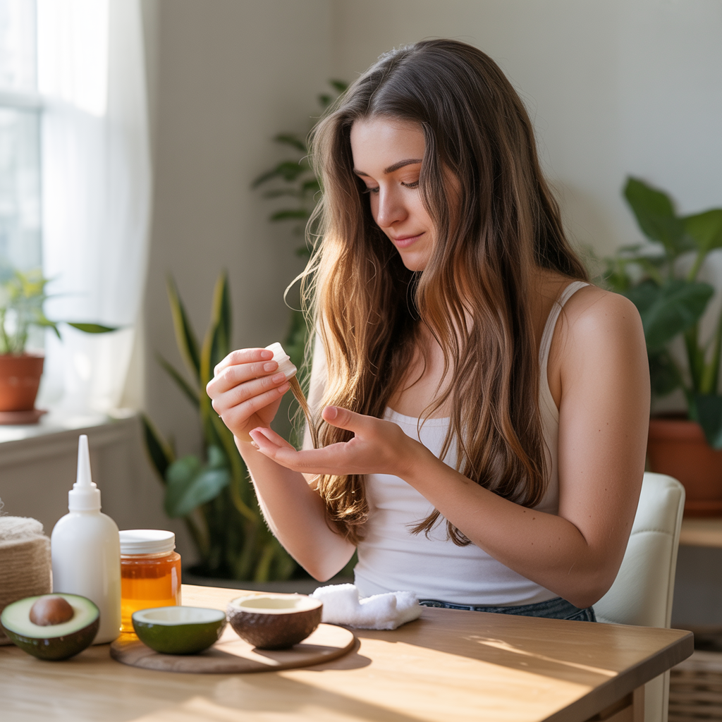 Tratamentos naturais para cabelos resistentes.